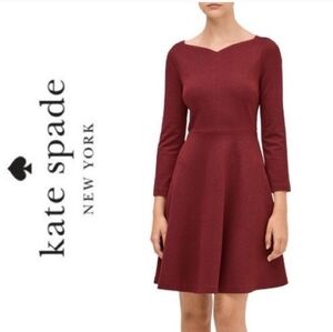 NWOT Kate Spade Red Sparkle Ponte Dress Size 6